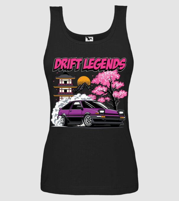 Toyota AE86 - Drift Legends minta fekete pólón