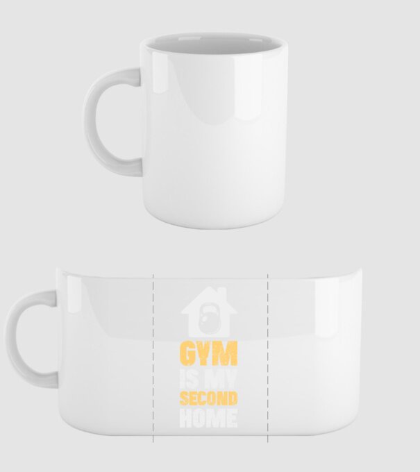 Gym Is My Second Home - Az edzőterem a második otthonom minta fehér pólón