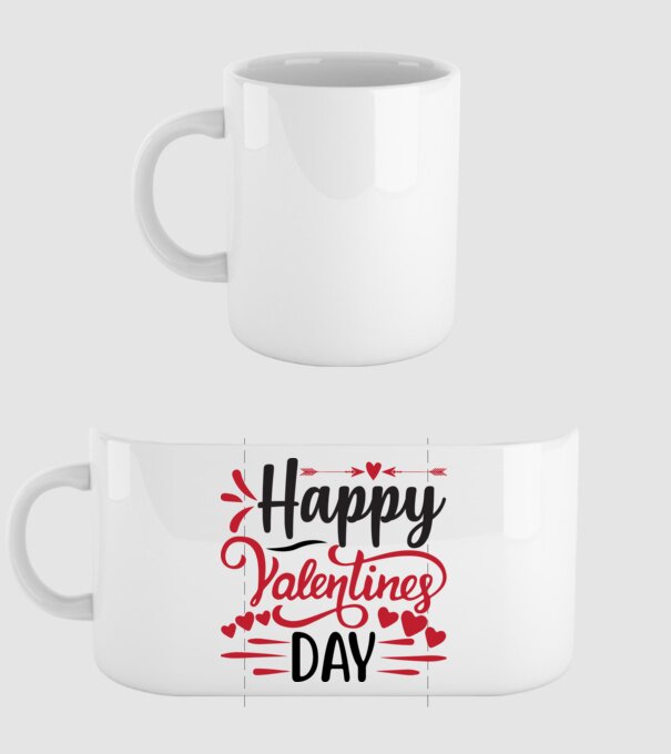 Happy Valentine's Day - Boldog Valentin-napot! minta fehér pólón