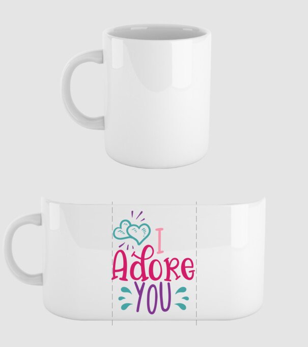 I Adore You - Imádlak minta fehér pólón