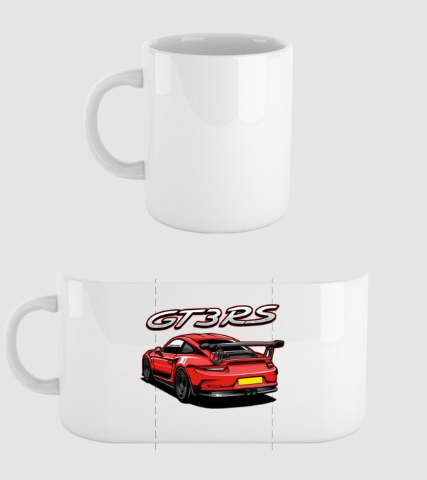 Porsche 911 GT3 minta fehér pólón