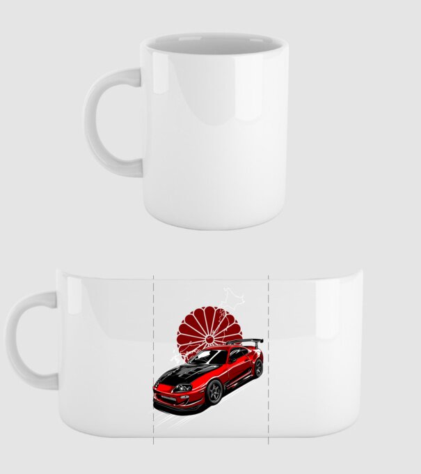 Toyota Supra minta fehér pólón