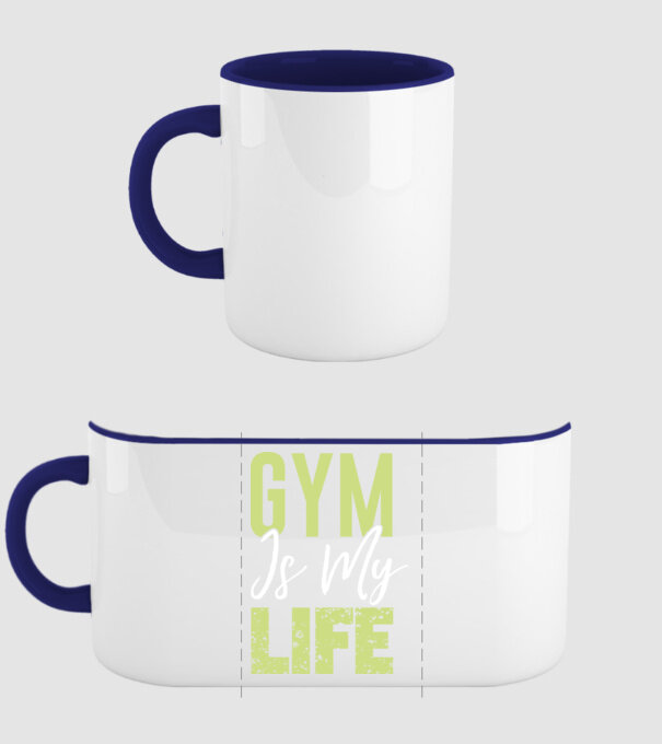 Gym Is My Life - Az edzőterem az életem minta sötétkék pólón