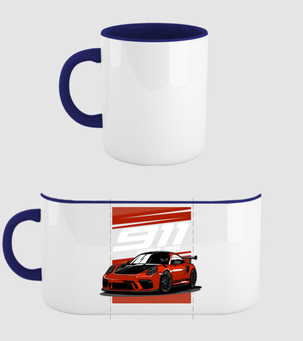 Porsche 911 GT3 minta sötétkék pólón