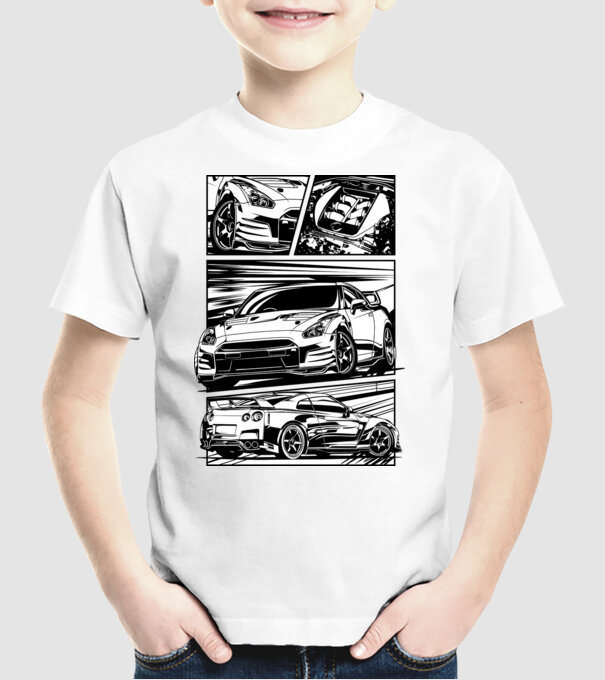 Nissan GTR minta fehér pólón