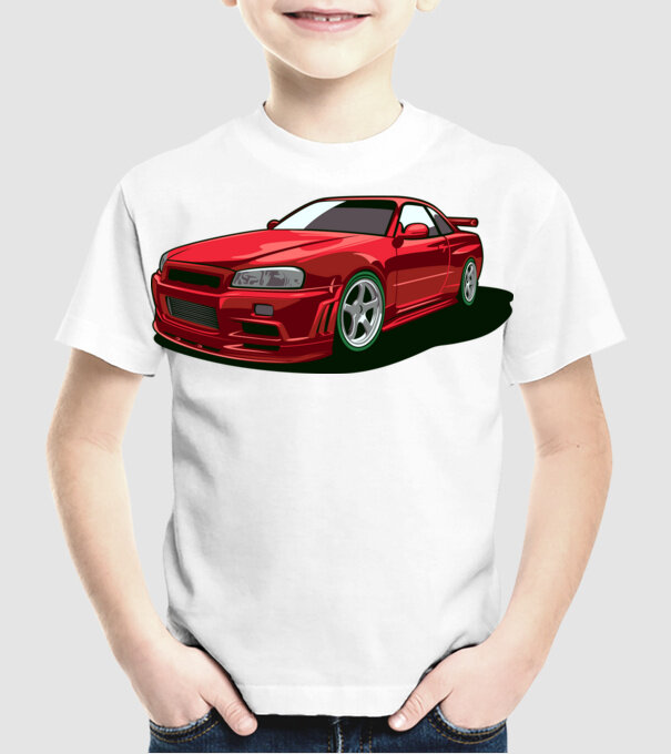 Nissan Skyline GTR minta fehér pólón
