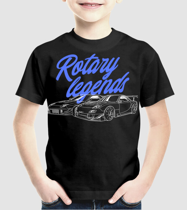Mazda RX - Rotary Legends Cars minta fekete pólón