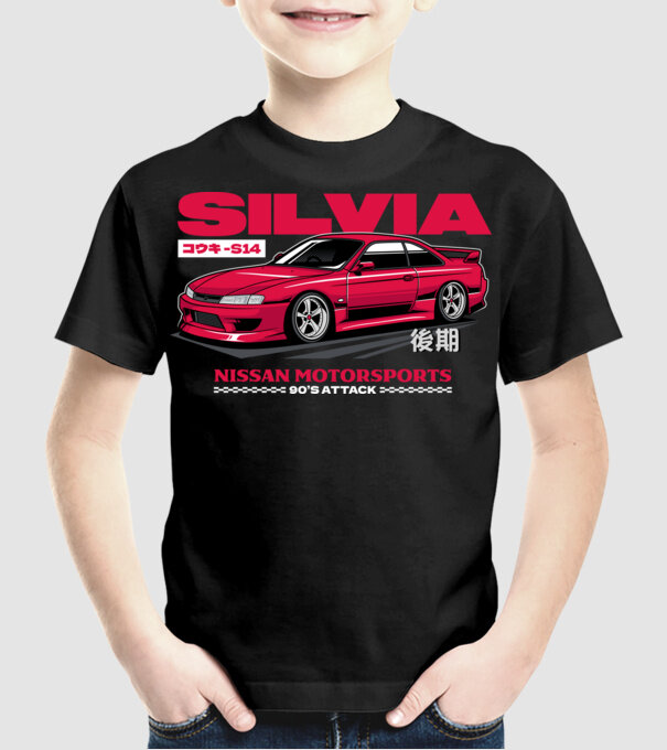 Nissan Silvia S14 minta fekete pólón