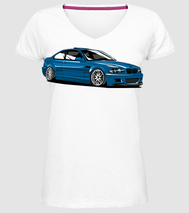 BMW M3 E46 Coupe minta fehér pólón