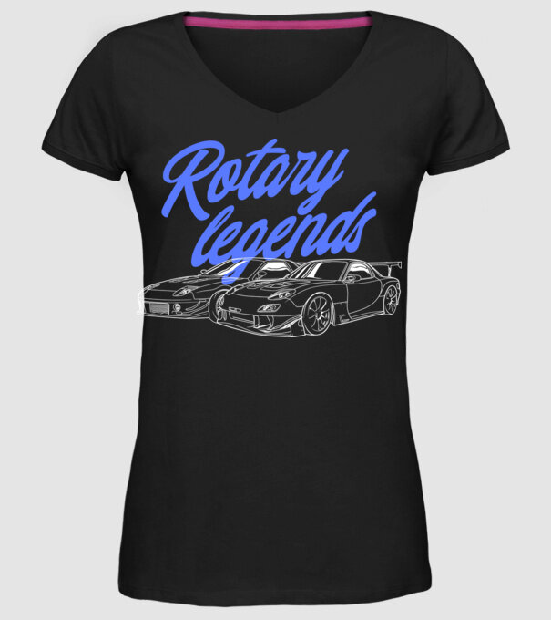 Mazda RX - Rotary Legends Cars minta fekete pólón