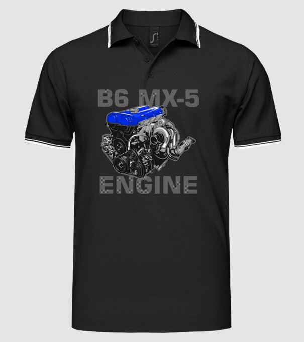 Mazda B6 MX-5 Engine (motor) minta fekete pólón