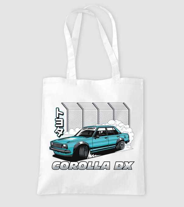 Toyota Corolla E70 minta fehér pólón