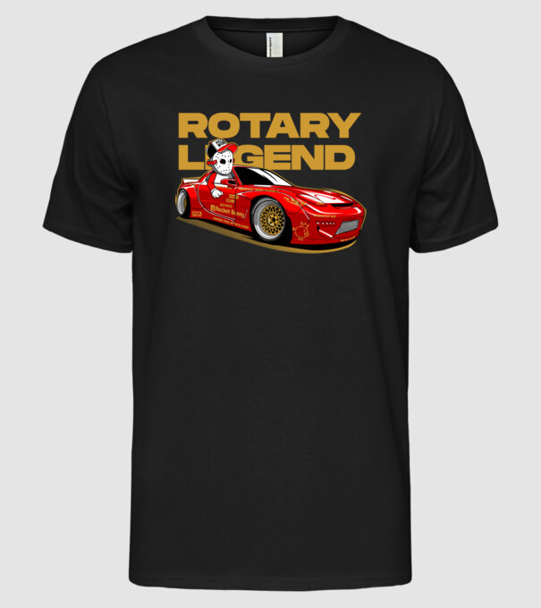 Mazda RX-7 - Rotary Legend minta fekete pólón