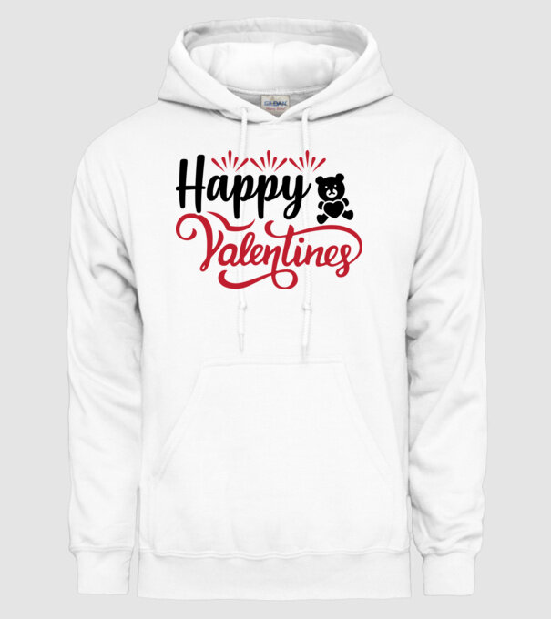 Happy valentines - Boldog Valentin-napot minta fehér pólón