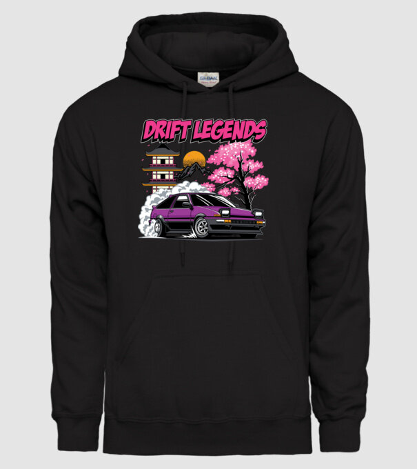 Toyota AE86 - Drift Legends minta fekete pólón