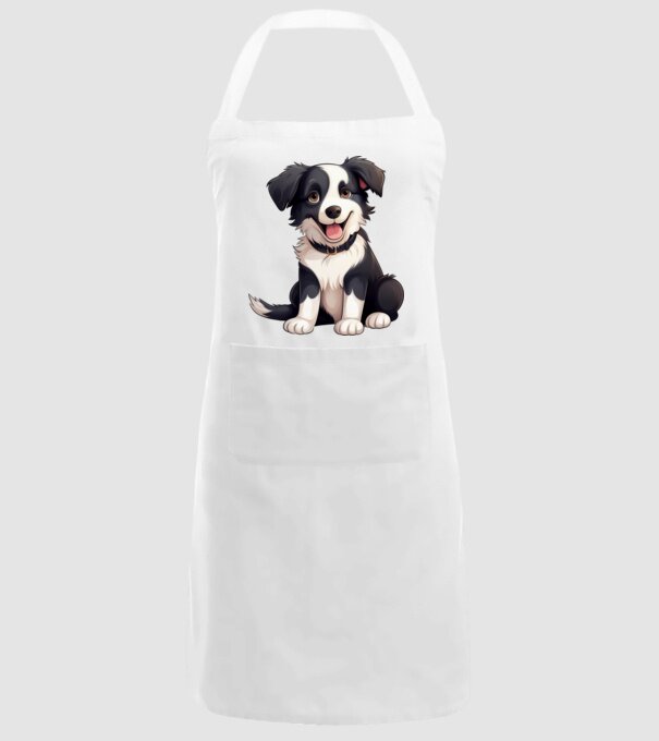 Aranyos kutya - Border Collie minta fehér pólón