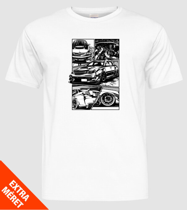 Subaru Impreza WRX STi minta fehér pólón