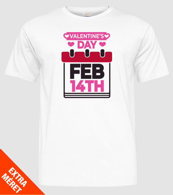 Valentine's Day - Valentin nap minta fehér pólón