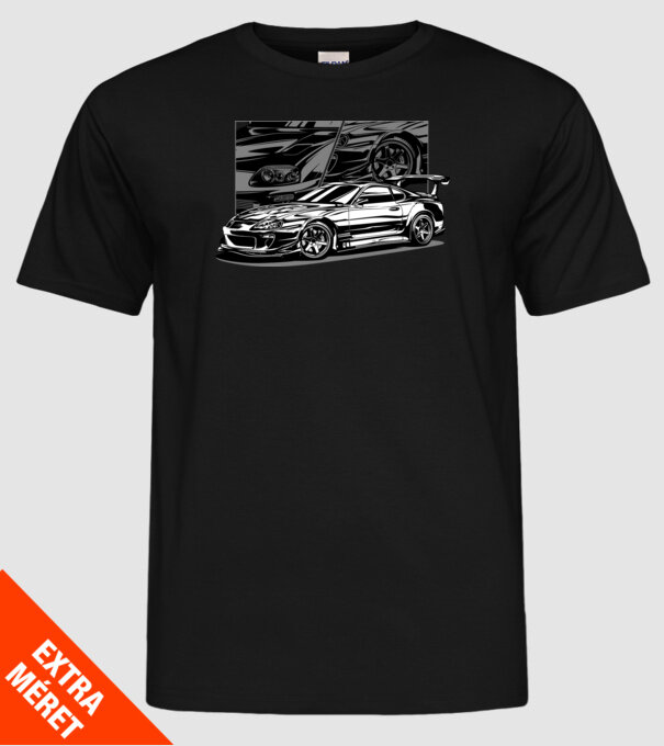 Toyota Supra minta fekete pólón
