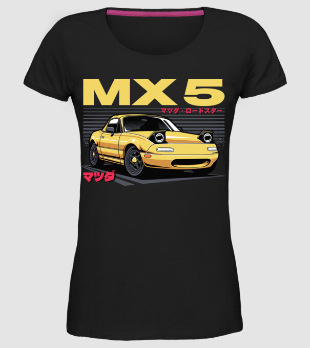 Mazda MX-5 minta fekete pólón