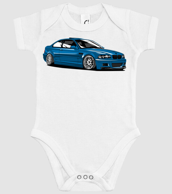 BMW M3 E46 Coupe minta fehér pólón