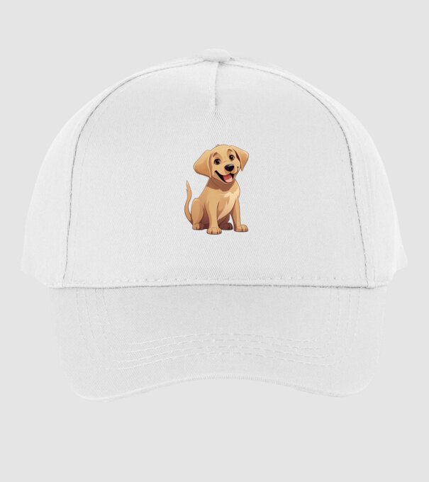 Aranyos kiskutya - Labrador retriever minta fehér pólón