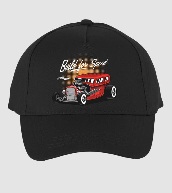Hot Rod minta fekete pólón