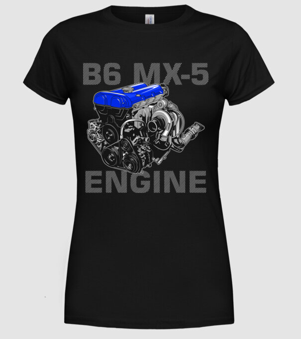 Mazda B6 MX-5 Engine (motor) minta fekete pólón