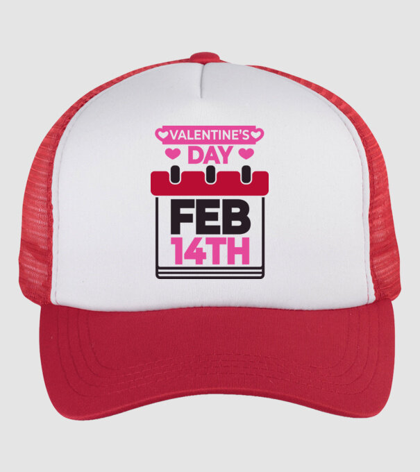 Valentine's Day - Valentin nap  minta fehér/piros pólón