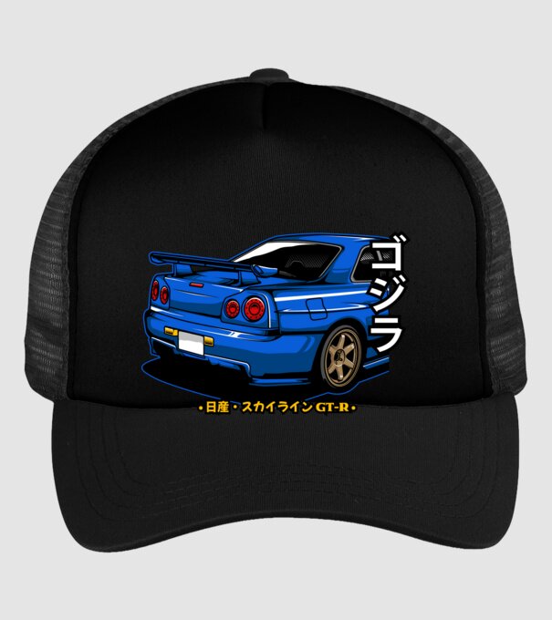 Nissan Skyline GTR minta fekete pólón