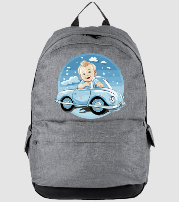 Baby Car (Baba autó) minta szürke pólón