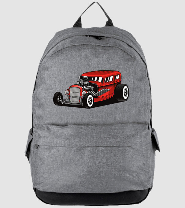 Hot Rod minta szürke pólón