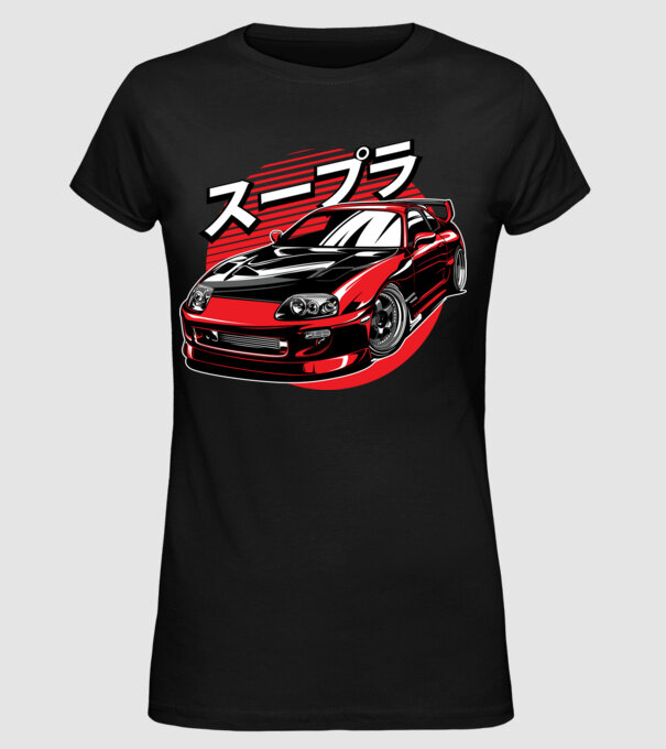 Toyota Supra  minta fekete pólón