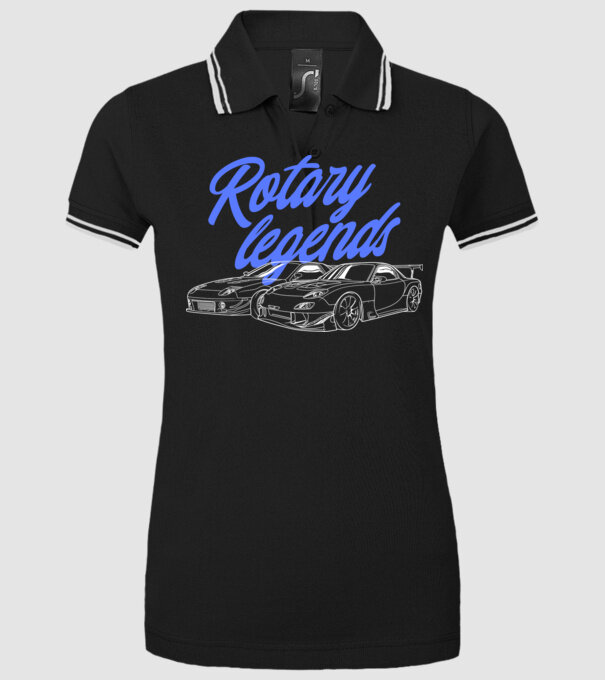 Mazda RX - Rotary Legends Cars minta fekete pólón