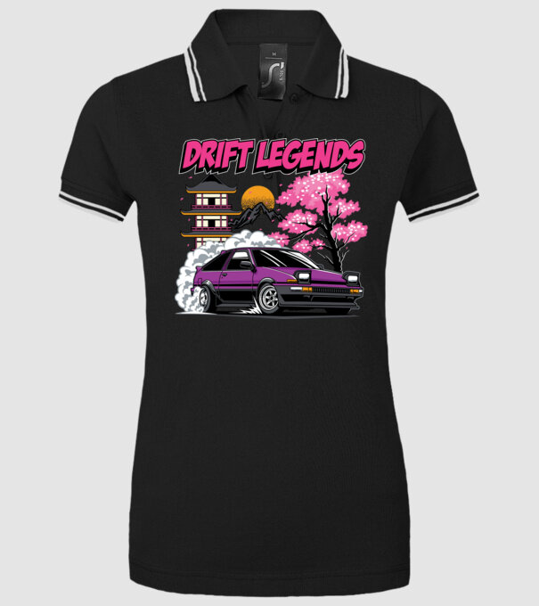 Toyota AE86 - Drift Legends minta fekete pólón