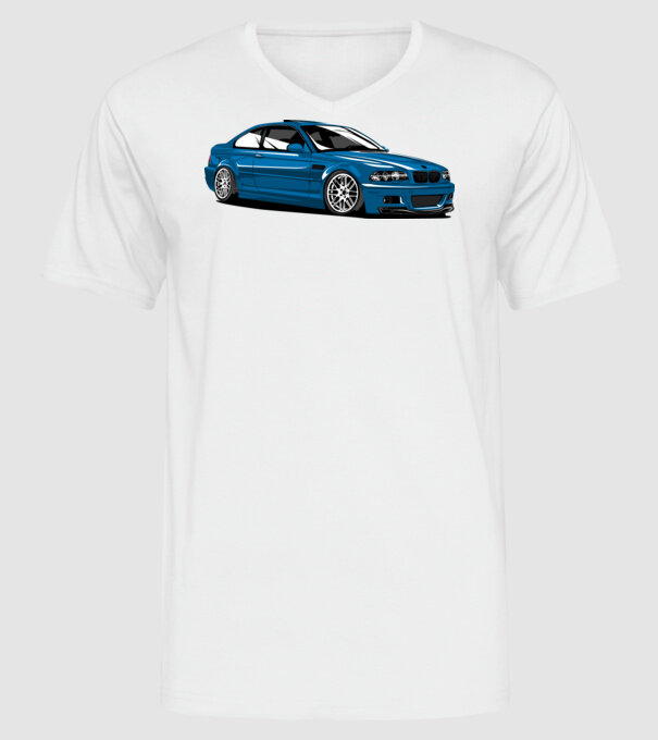 BMW M3 E46 Coupe minta fehér pólón