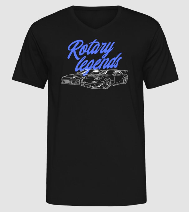 Mazda RX - Rotary Legends Cars minta fekete pólón