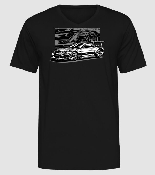 Toyota Supra minta fekete pólón
