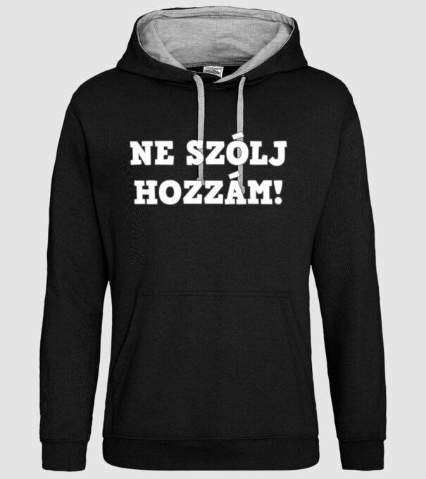 Ne szólj hozzám! minta fekete pólón