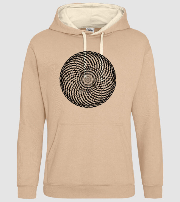 Mandala minta homokszín pólón