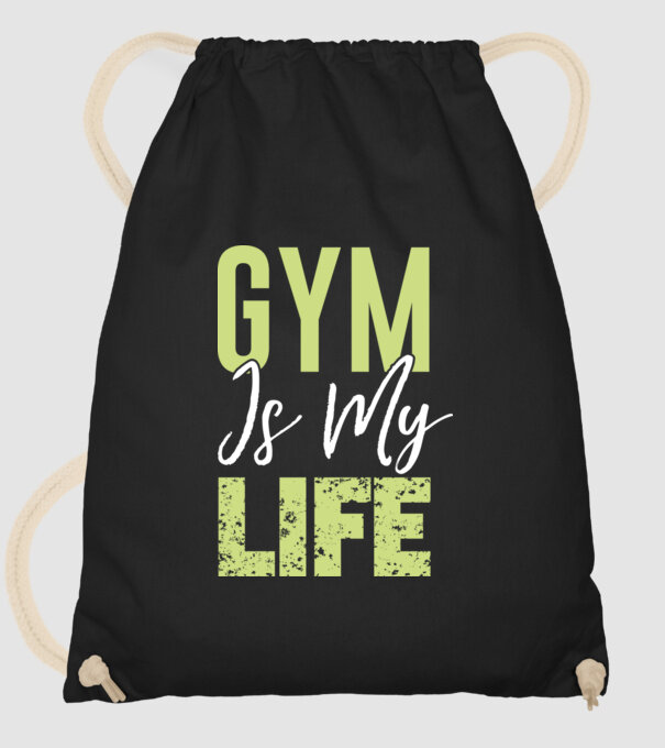 Gym Is My Life - Az edzőterem az életem minta fekete pólón