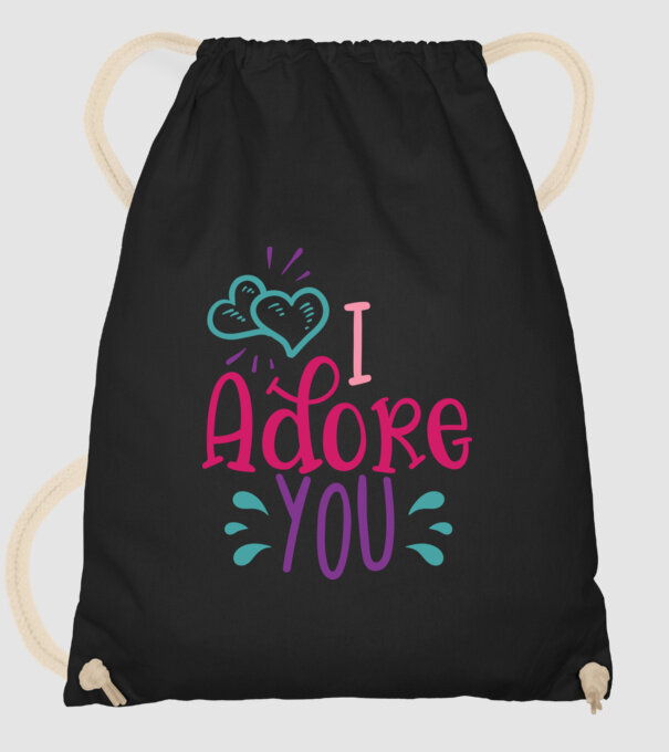 I Adore You - Imádlak minta fekete pólón