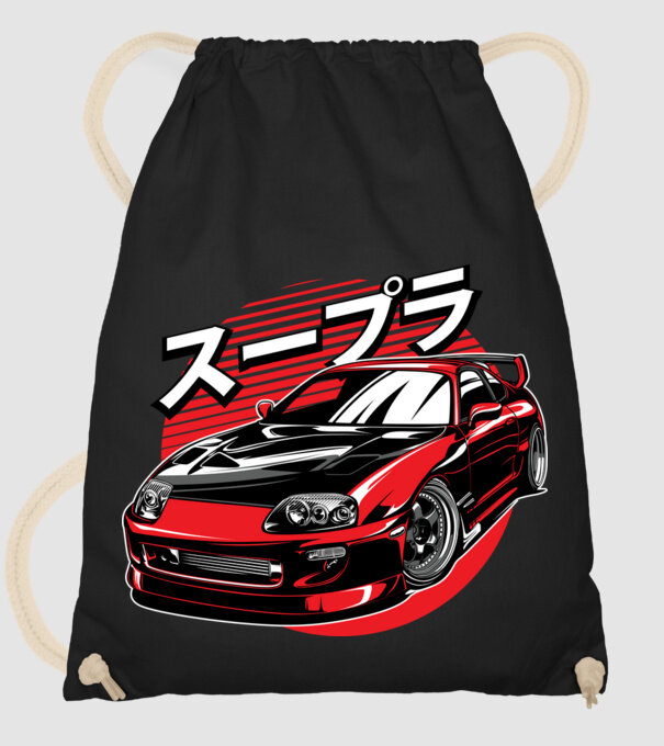 Toyota Supra minta fekete pólón