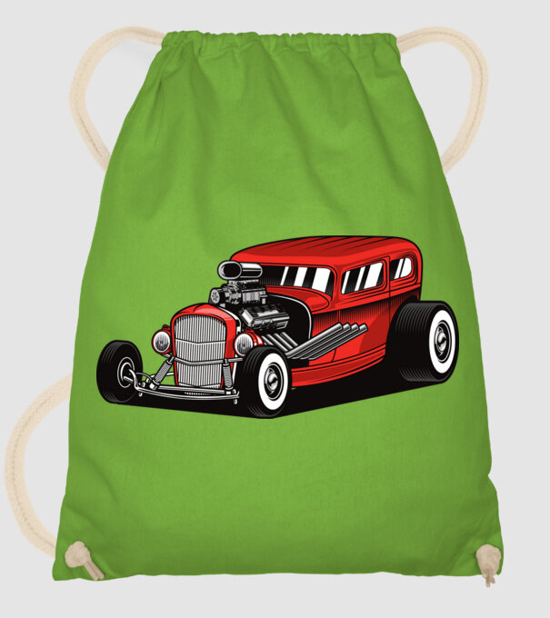 Hot Rod minta almazöld pólón