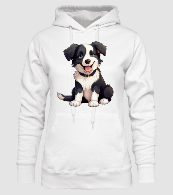 Aranyos kutya - Border Collie minta fehér pólón
