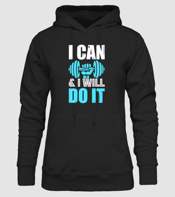 I Can and I Will Do It - Meg tudom csinálni és meg is fogom tenni minta fekete pólón