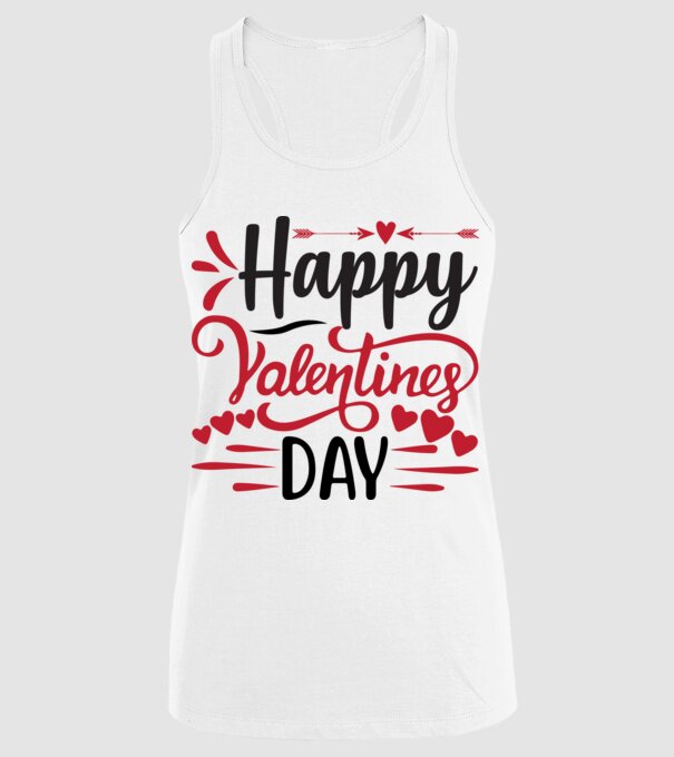 Happy Valentine's Day - Boldog Valentin-napot! minta fehér pólón