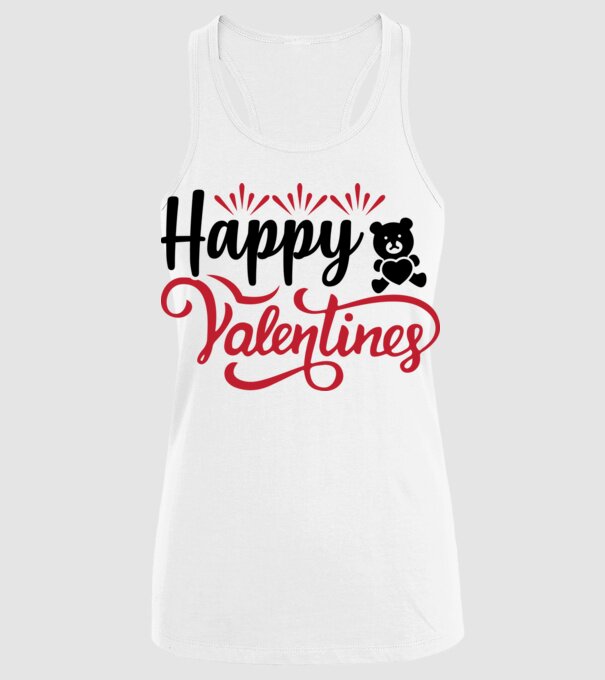 Happy valentines - Boldog Valentin-napot minta fehér pólón