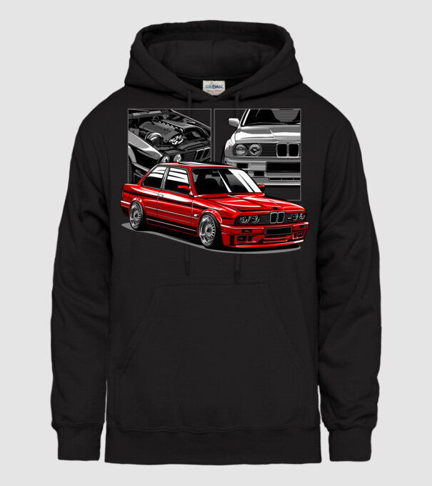 BMW E30 minta fekete pólón