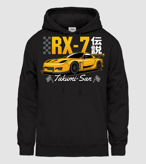 Mazda RX-7 minta fekete pólón